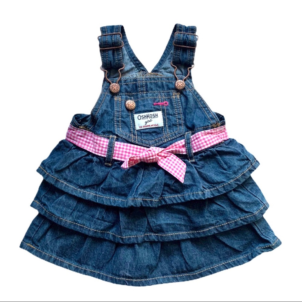 Oshkosh Denim Overall Vestbak Dress 6 Months